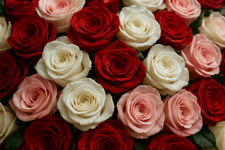 Dubai Majesty bouquet - close-up detail of roses