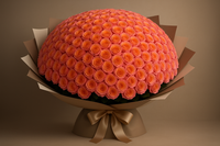 Dubai Sunset bouquet - front view with premium gift wrapping